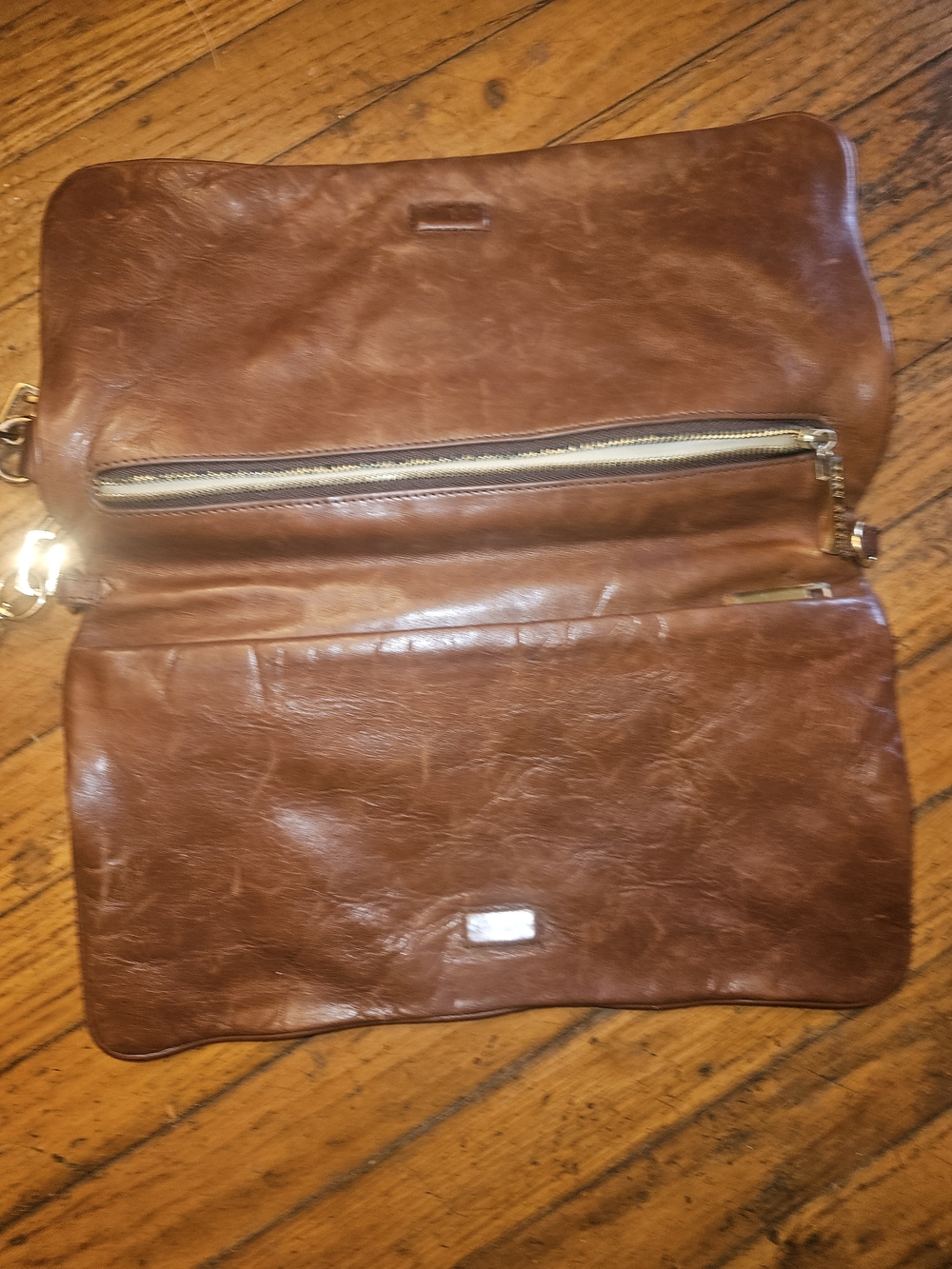 Tory Burch Brown Leather Reva Clutch - Picture 2 of 3